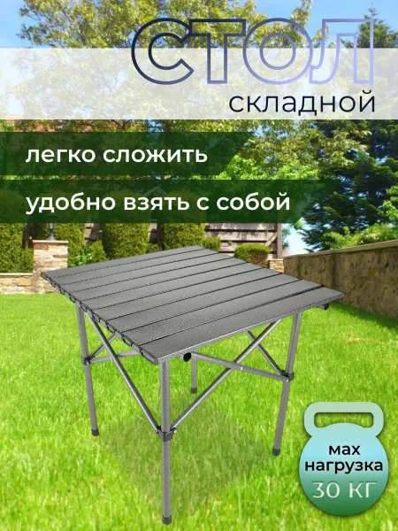 DENZ Стол туристический складной 50х50х50