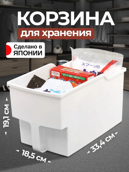 Sanada Корзина с ручкой для кухни и холодильника 33,4х18,5х19,1 см