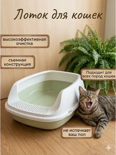 Unicharm Лоток для кошек с бортом и сеткой