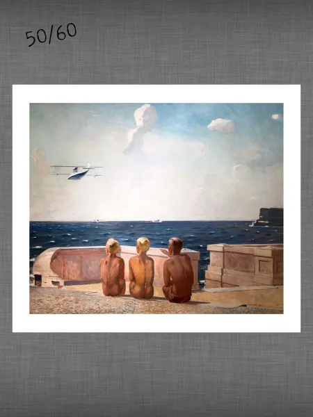 Past_today "Будущие летчики", Дейнека (искусст.полотно, 50х60)