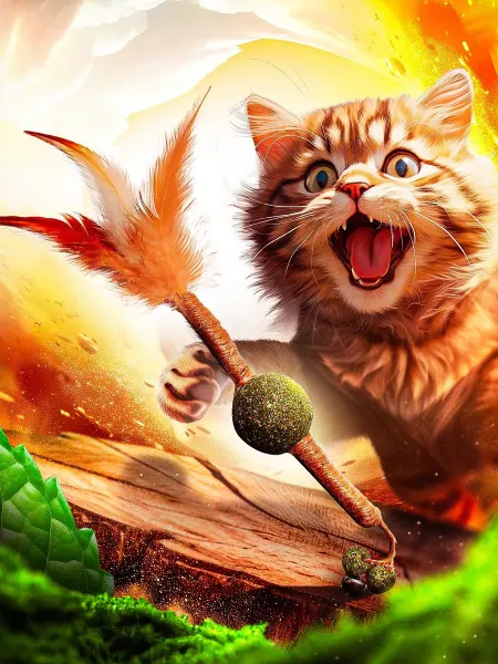 ТOY CAT игрушки для кошек Игрушка для кошек с мятой палочкой мататаби