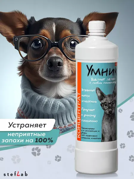 Умник Нейтрализатор запахов животных 1л. Концентрат