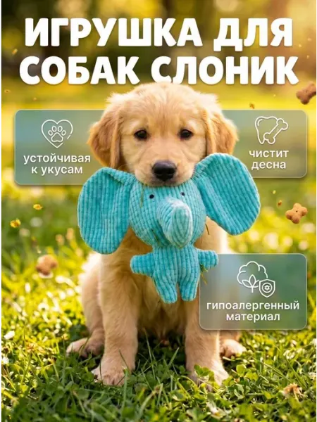 Белый Ёж Игрушка для собак Слон