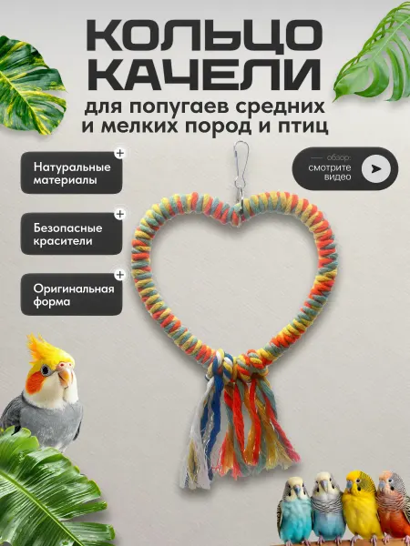 Кольцо-качели для попугая