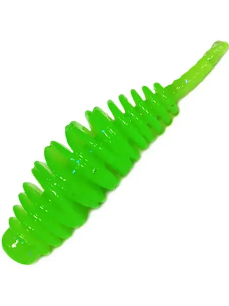 Kosadaka Приманка силик. LEECH FAT 42 9шт сыр FG fluogreen