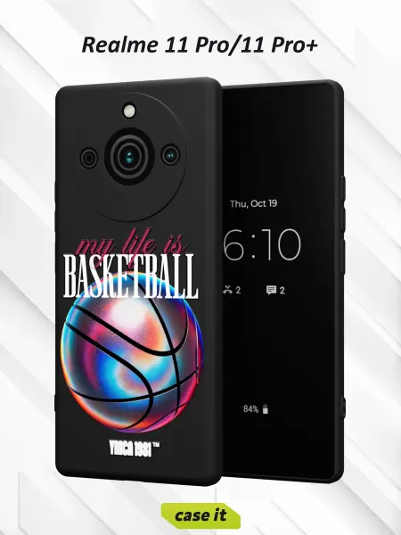 Case it Чехол на Realme 11 Pro 11 Pro+ с принтом Баскетбол
