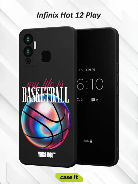 Case it Чехол на Infinix HOT 12 Play с принтом Баскетбол