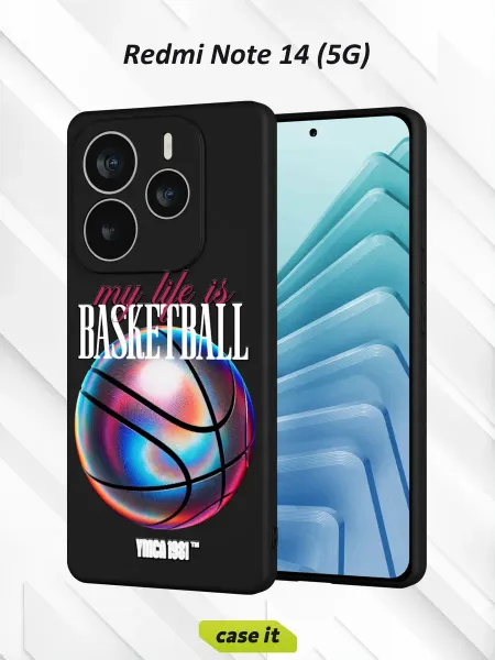 Case it Чехол на Redmi Note 14 5G с принтом Баскетбол