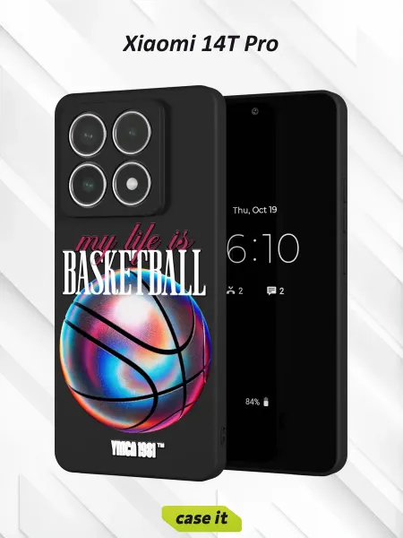 Case it Чехол на Xiaomi 14T Pro с принтом Баскетбол
