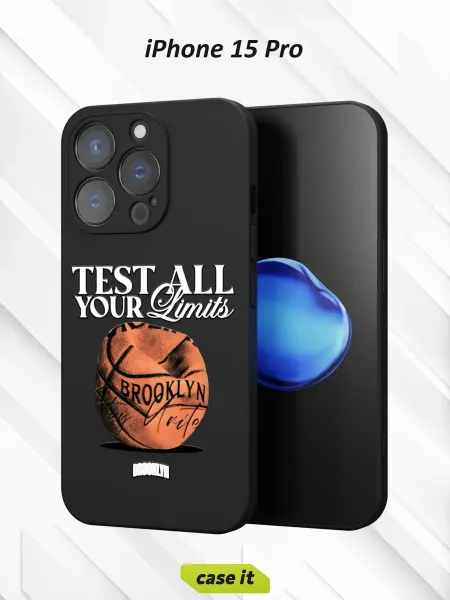 Case it Чехол на iPhone 15 Pro с принтом Баскетбол