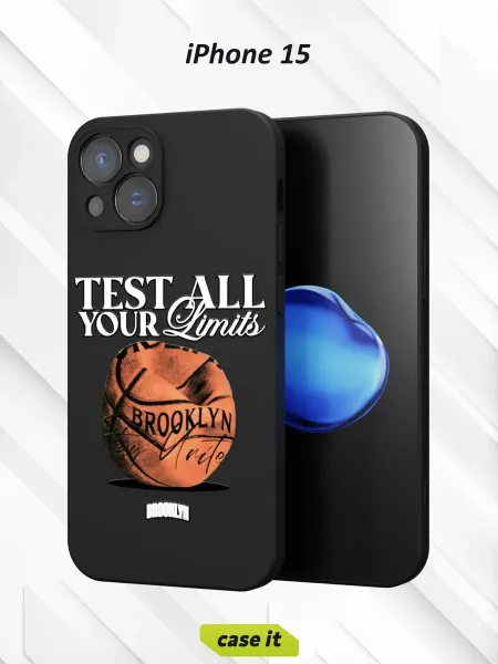 Case it Чехол на iPhone 15 с принтом Баскетбол