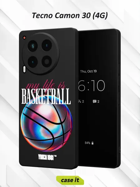 Case it Чехол на Tecno Camon 30 4G с принтом Баскетбол