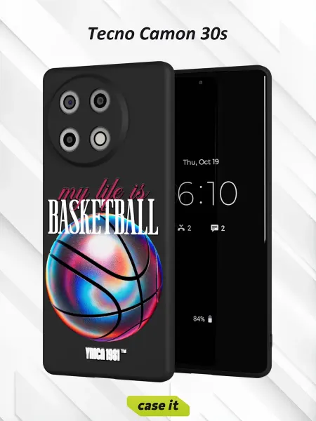 Case it Чехол на Tecno Camon 30S с принтом Баскетбол