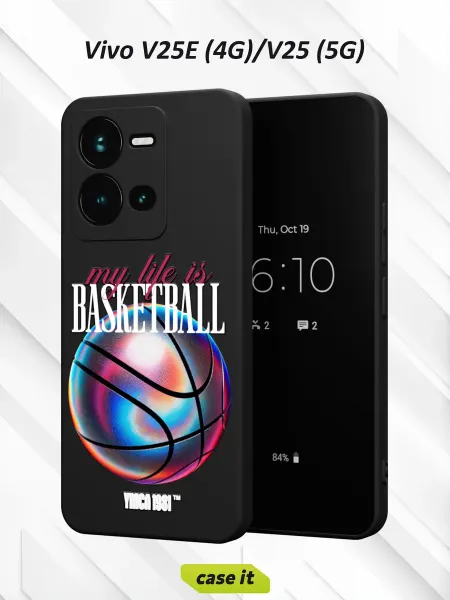 Case it Чехол на Vivo V25E 4G и V25 5G с принтом Баскетбол