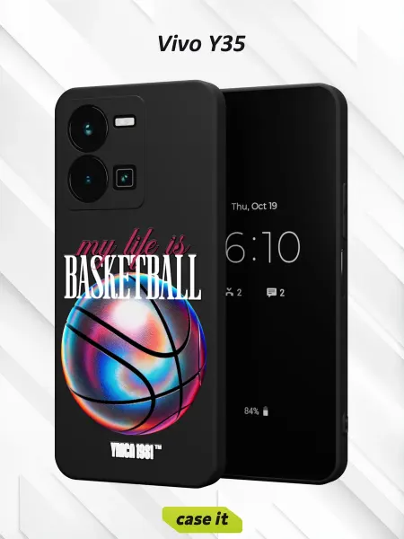Case it Чехол на Vivo Y35 4G с принтом Баскетбол