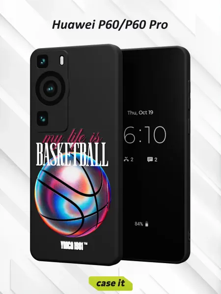 Case it Чехол на Huawei P60 и P60 Pro с принтом Баскетбол