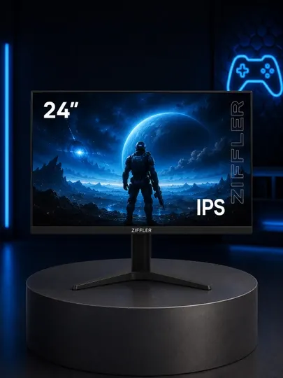 Монитор ZIFFLER 24ZC100 24″ Изогнутый, Full HD (1920×1080), VA, 100 Гц, HDMI + VGA