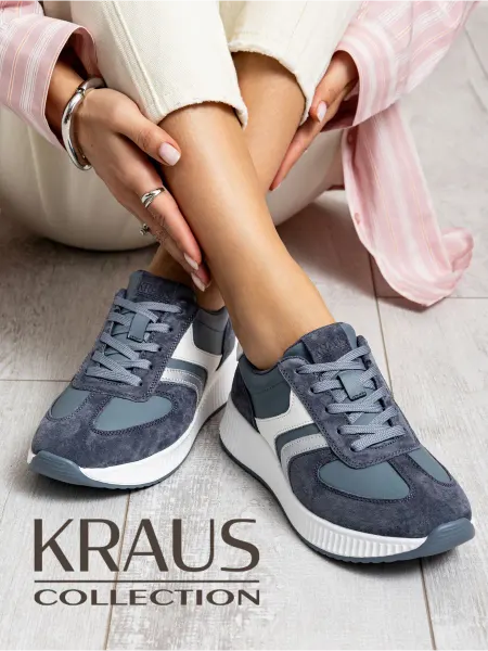 KRAUS Collection Кроссовки женские кожаные натуральные