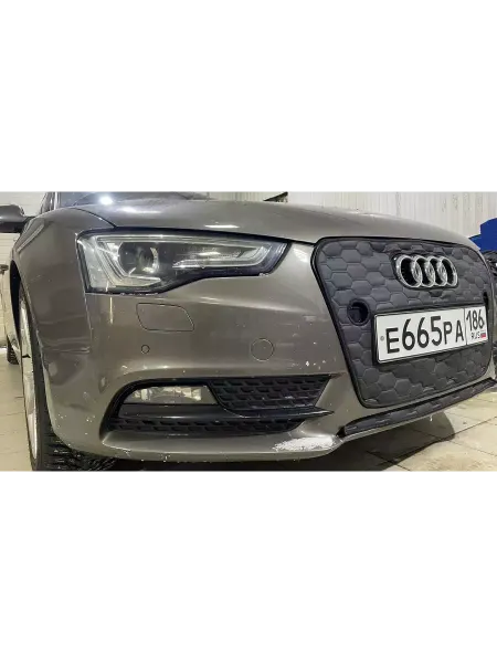 АвтоСтиль Утеплитель радиатора и бампера Audi A5 2011 -16 Парктроники